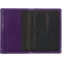 Kensington Leather Card Case with one clear pocket and one leather pocket.