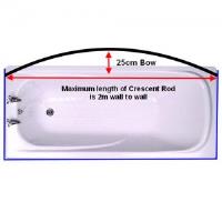 Crescent Rod Curved Shower Rail - 2m