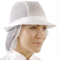 A653 Unisex White Trilby Hat With Snood