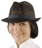 A654 Unisex Navy Blue Trilby Hat With Snood