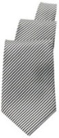 Uniform Works A886 Fine Silver Striped Tie