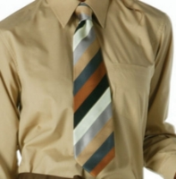 Uniform Works A887 Chocolate Chunky Striped Tie