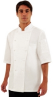Chef Works A915 White Short Sleeve Capri Chefs Jacket