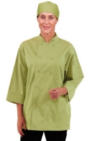 Chef Works B107 Lime 3/4 Sleeve Chefs Jacket
