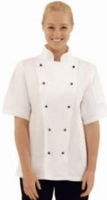 Whites Chefs Clothing DL711 Unisex White Short Sleeve Chicago Chefs Jacket