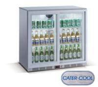 CK1501 Cater-Cool Silver Double Hinged Door Bottle Cooler
