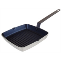 Vogue Square Non-Stick Ribbed Skillet Pan - DL942