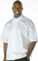 Chef Works A857 Cool Vent White Short Sleeve Executive Chef Jacket