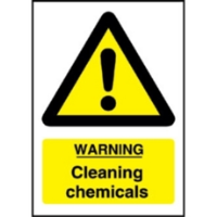 Warning Cleaning Chemicals Sign