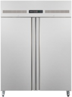 LEC CUGN1400ST 2/1GN Stainless Steel Upright Double Door Freezer