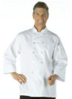 Chef Works A371 Unisex White Long Sleeve Le Mans Chefs Jacket