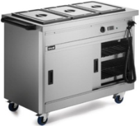 Lincat P6B3 Bain Marie Top Mobile Hot Cupboard