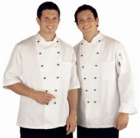 Chef Works A373 White Long Sleeve Marche Chefs Jacket