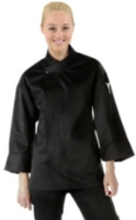 Whites Chefs Clothing A100 Black Long Sleeve Orlando Chefs Tunic