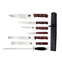 Victorinox 7 Piece Rosewood Knife Set and Wallet - S188