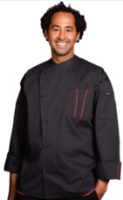 Chef Works A664 Cool Vent Slate Black Long Sleeve Signature Chefs Jacket