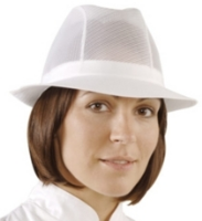 A214 Unisex White Trilby Hat