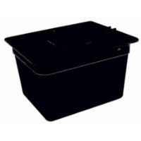 Vogue Black Polycarbonate 1/2 Gastronorm Containers