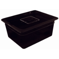 Vogue Black Polycarbonate 1/3 Gastronorm Containers