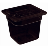 Vogue Black Polycarbonate 1/6 Gastronorm Containers