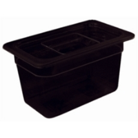 Vogue Black Polycarbonate 1/9 Gastronorm Containers