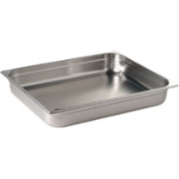 Vogue Stainless Steel 2/1 Gastronorm Pans