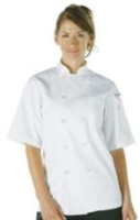 Chef Works A372 Unisex White Short Sleeve Volnay Chefs Jacket