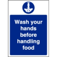 Wash hands Before Handling Food Sign