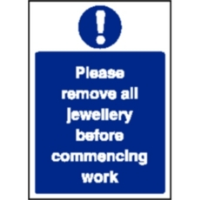 Remove Jewellery Sign