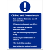 Chilled and Frozen Foods Sign