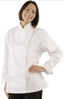 Whites Chefs Clothing B099 White Long Sleeve Ladies Chefs Jacket