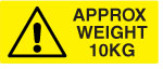 10KG Weight Warning Labels.