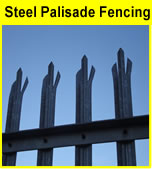 Steel palisade fencing