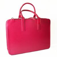 Pink Leather Briefcase