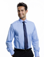 Kustom Kit Tailored Fit Business Poplin Long Sleeve Shirt