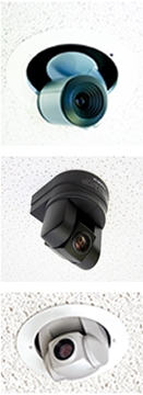 Ceiling mounted cameras