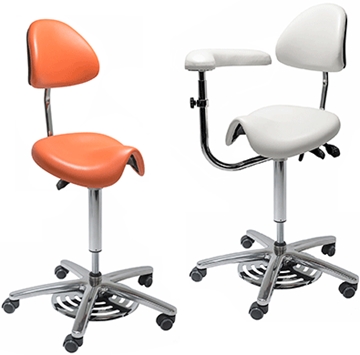 Medi Surgeon Saddle Chair with pneumatic foot control