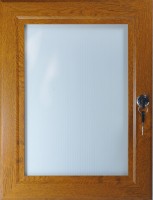 Wood effect lockable notice boards