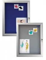 Locking felt pin notice boards