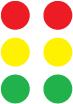 Coloured Dots - Radiant Green / Red or Yellow 