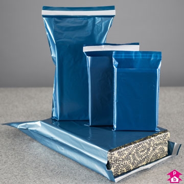 Blue Opaque Mail-Order Goods Bags 