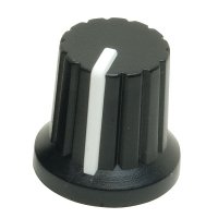 15mm (6mm) Control Knob with White Pointer