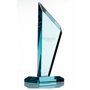 Tri-Side Glass Presentation Trophy
