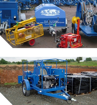 Trailer mounted, fibre-optic assist winches