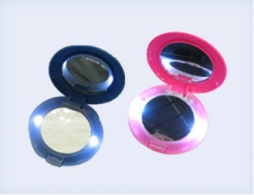 LED Round or Square Branded Compact Colour Mirrors - Yorkshire