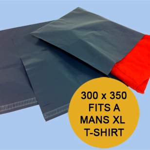 Grey Mailing Bags 300mm x 350mm