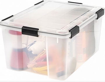 18 Ltr Small Iris Weathertight / Airtight Clear Plastic Storage Box