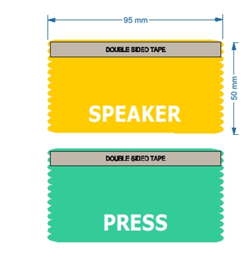 Speaker and Press Ribbons with White Print