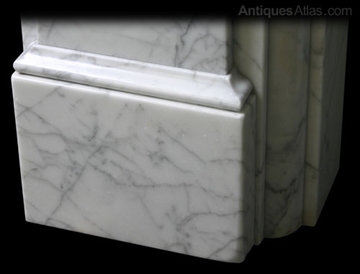 Early Victorian Carrara Marble Fire Surround