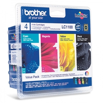 Brother LC 1100 Multipack Of 4 Ink Cartridges (Original)